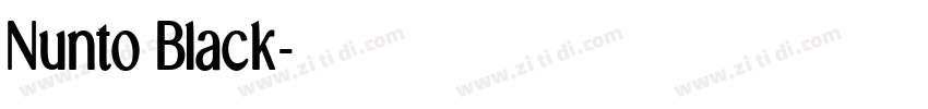 Nunto Black字体转换